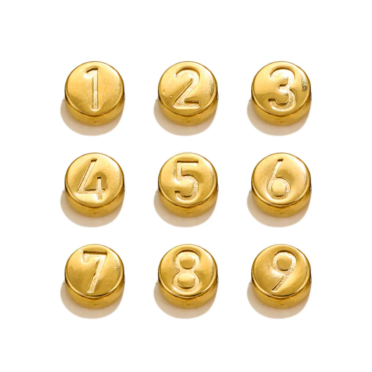 Stainless Steel Minimalist Beaded Bracelet Diy Accessories With English Letters And Numbers Electroplating