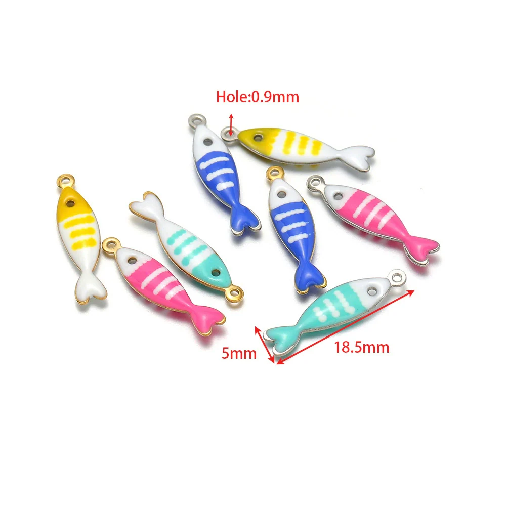 Stainless Steel Minimalist Dripping Oil Small Fish Pendant Necklace Clothing Accessories - Image 3