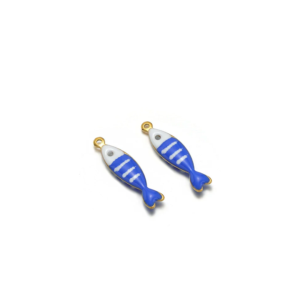 Stainless Steel Minimalist Dripping Oil Small Fish Pendant Necklace Clothing Accessories - Image 5