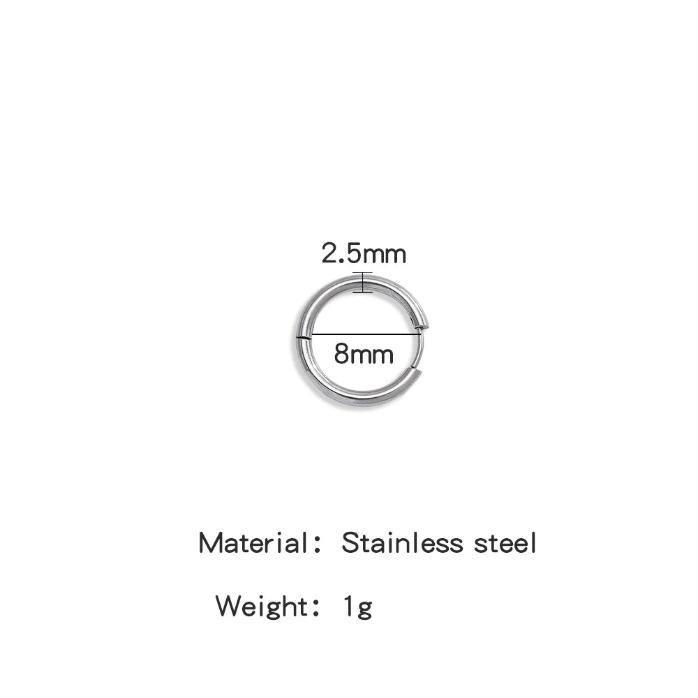 Stainless Steel Minimalist Geometric Ring Hoop Earrings And Ear Buckles Electroplated Diy Accessories - Image 11
