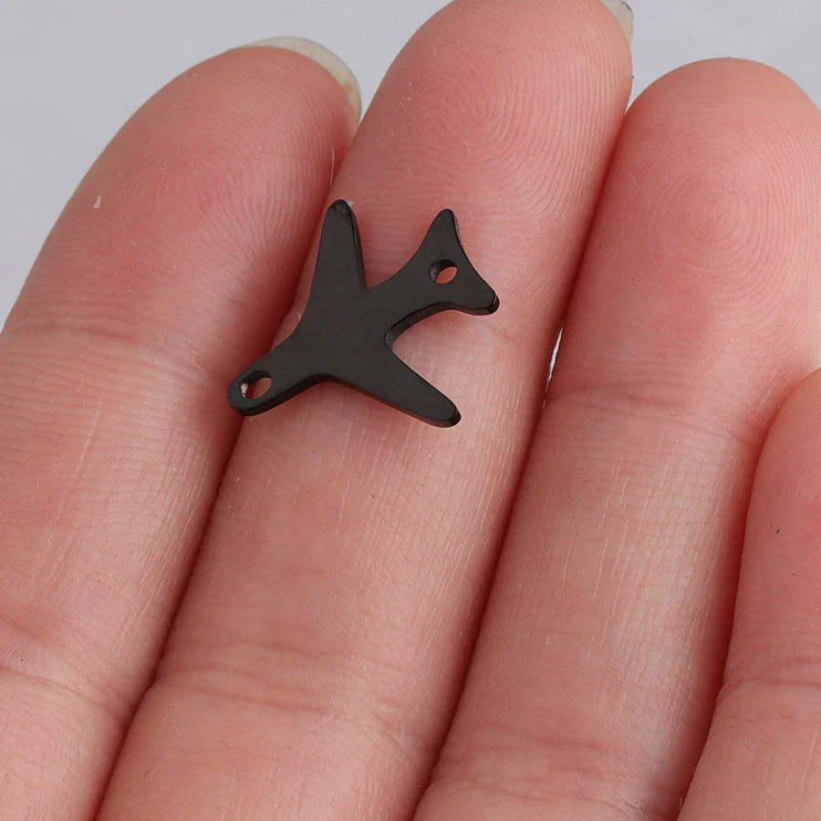 Stainless Steel Mirror Finish Polishing Aircraft Shape Pendant Jewelry Accessories - Image 3