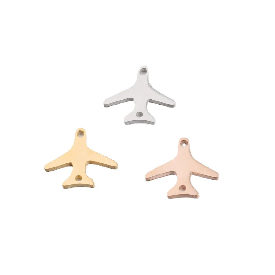 Stainless Steel Mirror Finish Polishing Aircraft Shape Pendant Jewelry Accessories - Image 4