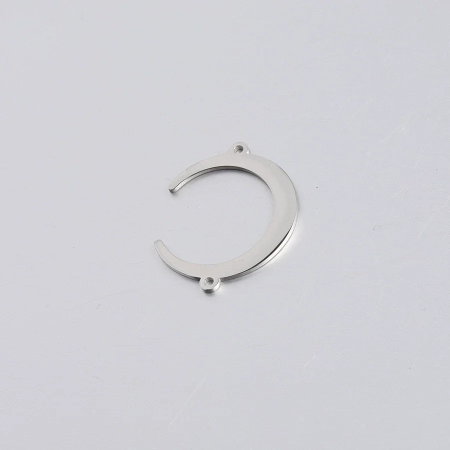 Stainless Steel Moon Crescent And Horn Shape Jewelry Accessories With Double Hole Connection And Fine Polishing - Image 6