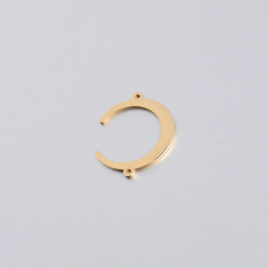 Stainless Steel Moon Crescent And Horn Shape Jewelry Accessories With Double Hole Connection And Fine Polishing - Image 7