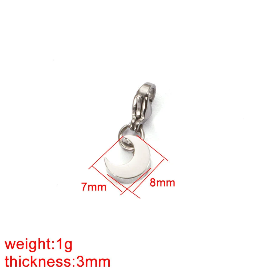 Stainless Steel Moon Pendant Jewelry Accessories With Electroplating And Small Fresh Style - Image 4