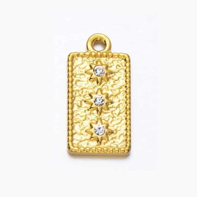 Stainless Steel Moon Star Pendant Jewelry With Electroplating Treatment And Irregular Shape - Image 11