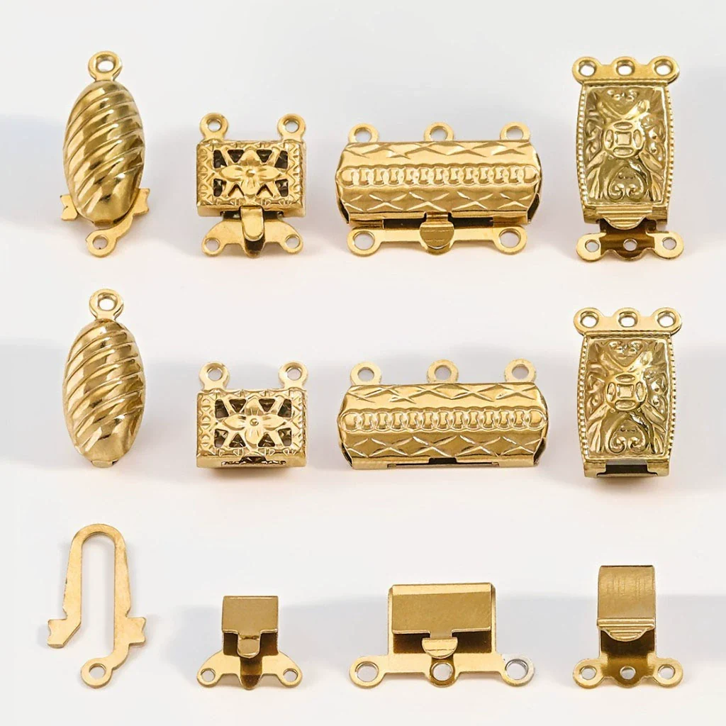Stainless Steel Multistrand Snap Button Jewelry Accessories For Diy Handmade Bracelet And Necklace Connection Buckle Round Pattern Electroplated