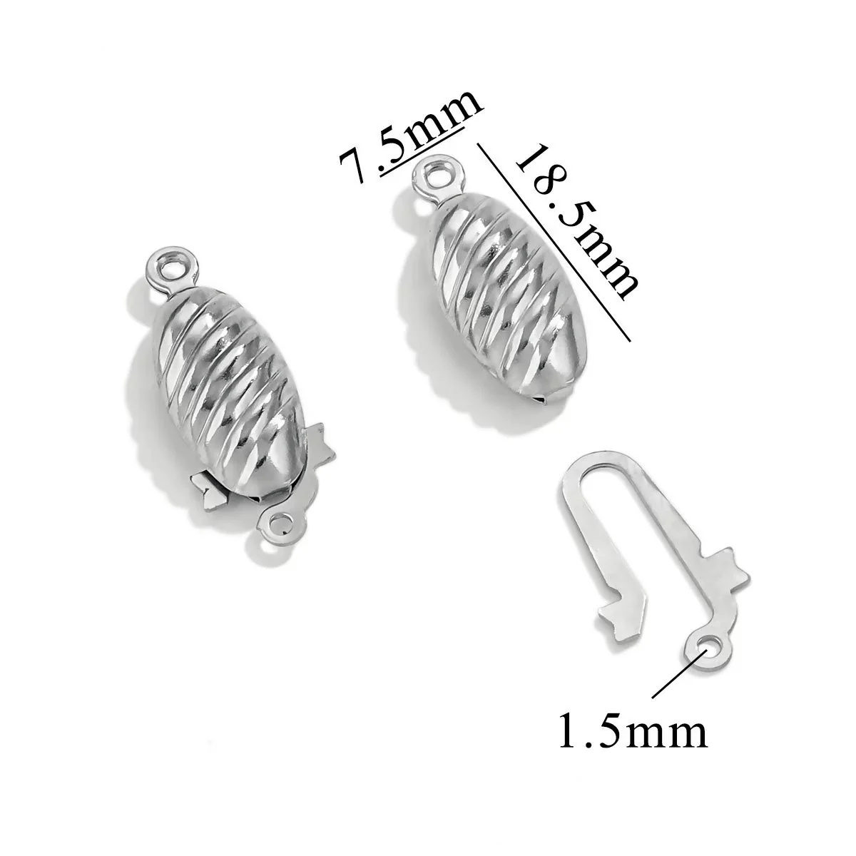 Stainless Steel Multistrand Snap Button Jewelry Accessories For Diy Handmade Bracelet And Necklace Connection Buckle Round Pattern Electroplated - Image 12