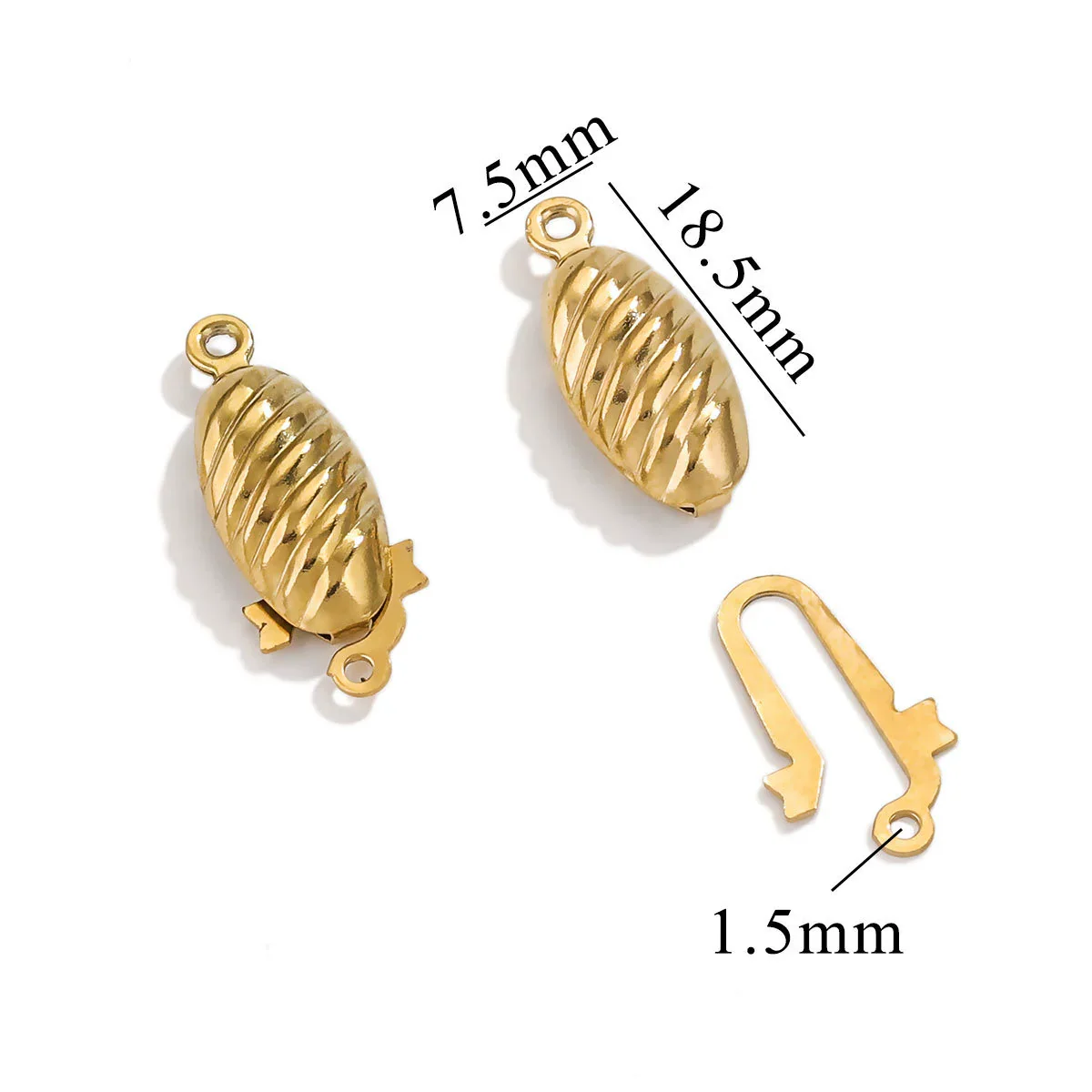 Stainless Steel Multistrand Snap Button Jewelry Accessories For Diy Handmade Bracelet And Necklace Connection Buckle Round Pattern Electroplated - Image 13