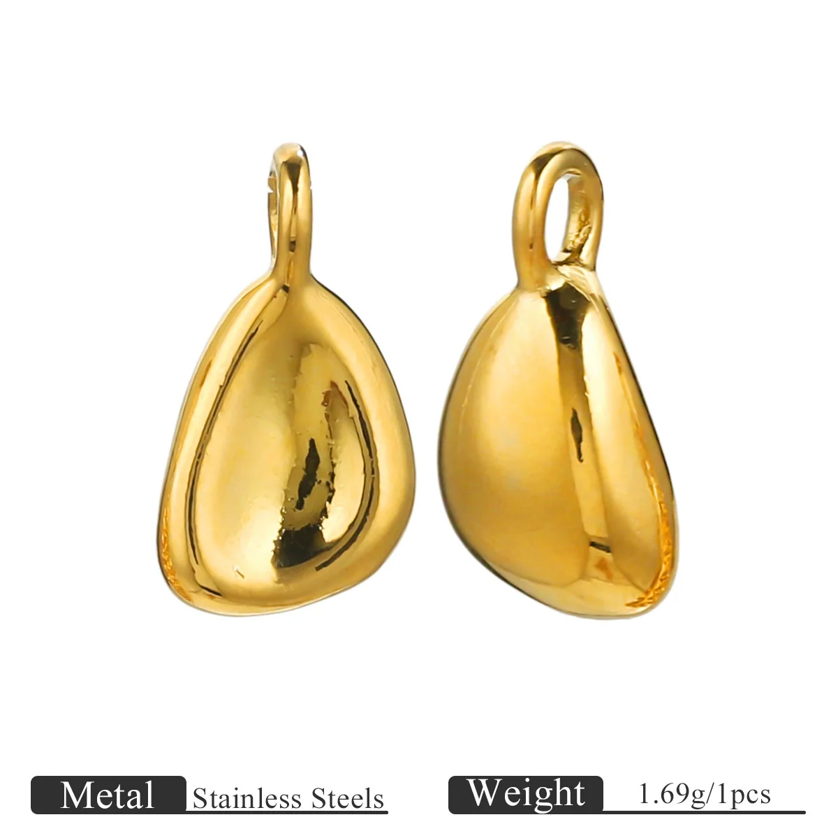 Stainless Steel Multistyle Pendant With Love Drops Bells Pattern Electroplated Diy Accessories - Image 11