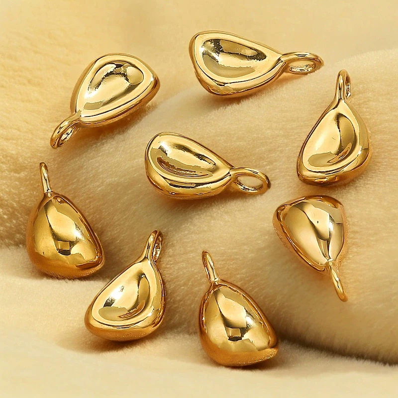 Stainless Steel Multistyle Pendant With Love Drops Bells Pattern Electroplated Diy Accessories - Image 2