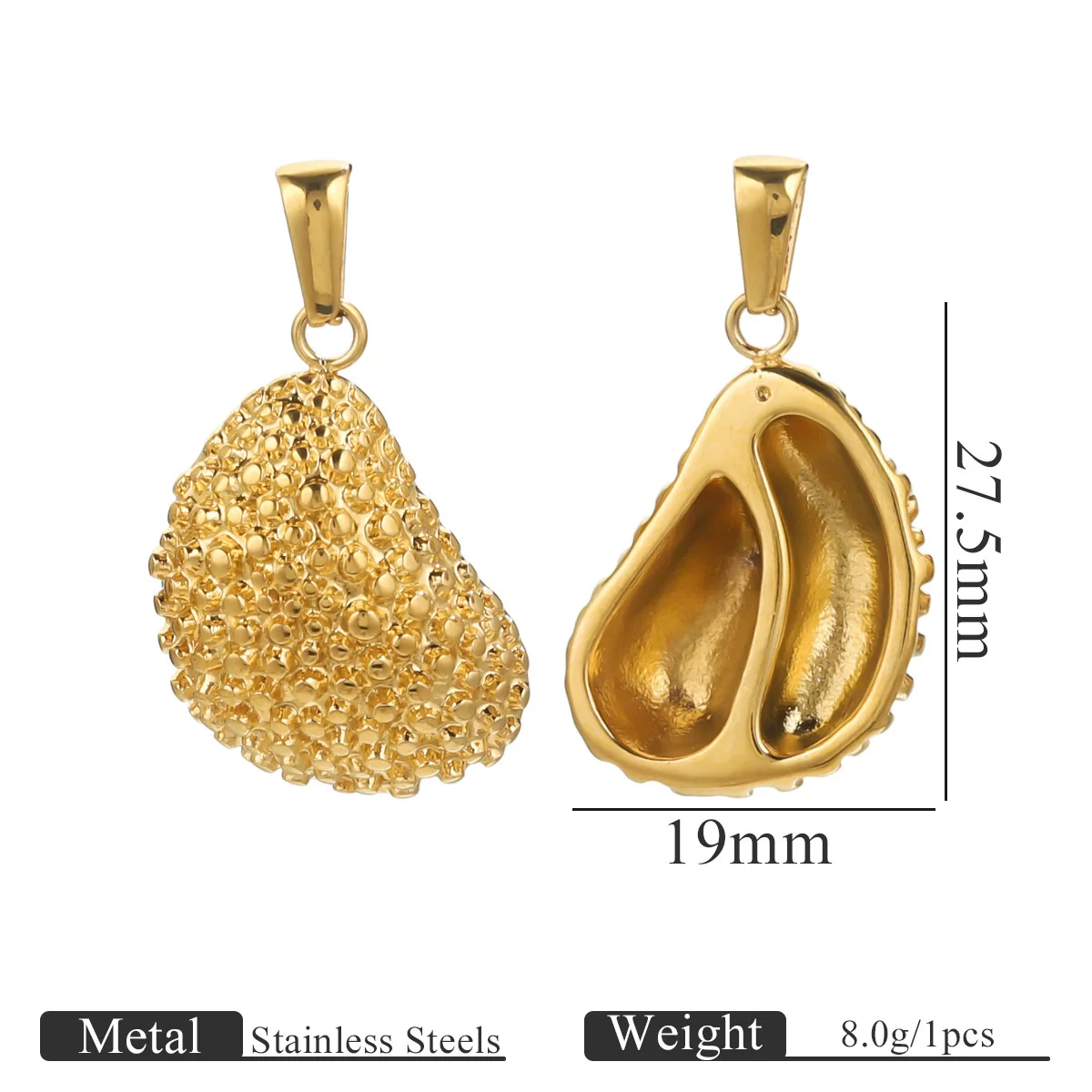 Stainless Steel Multistyle Pendant With Love Drops Bells Pattern Electroplated Diy Accessories - Image 8