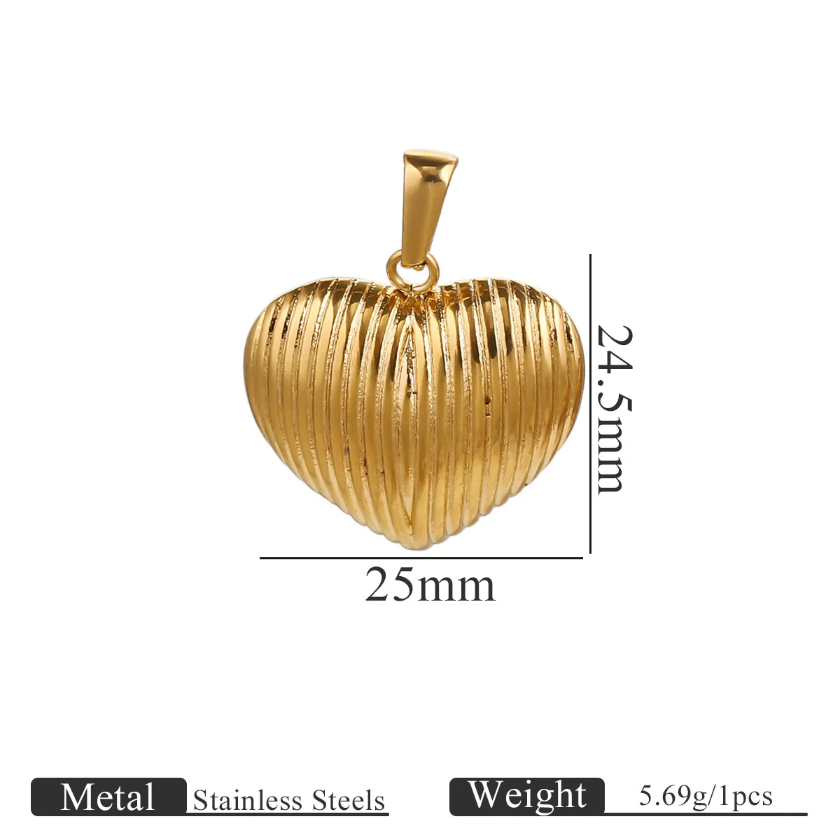 Stainless Steel Multistyle Pendant With Love Drops Bells Pattern Electroplated Diy Accessories - Image 9