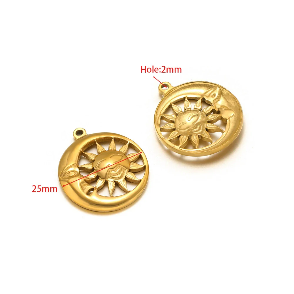 Stainless Steel Natural Geometric Flower Leaf Bow Knot Hollow Sun Jewelry Accessories For Diy Necklace Earrings Bracelet - Image 17