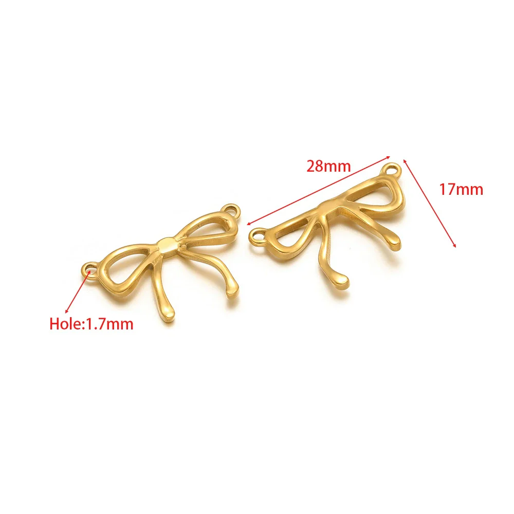 Stainless Steel Natural Geometric Flower Leaf Bow Knot Hollow Sun Jewelry Accessories For Diy Necklace Earrings Bracelet - Image 20