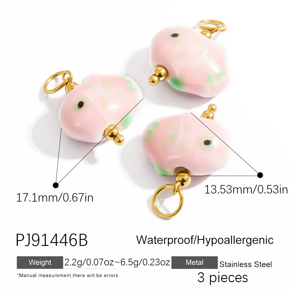 Stainless Steel Natural Stone Handmade Diy Jewelry Pendant And Earrings Accessories With Electroplating Fashion And Minimalist Style - Image 15