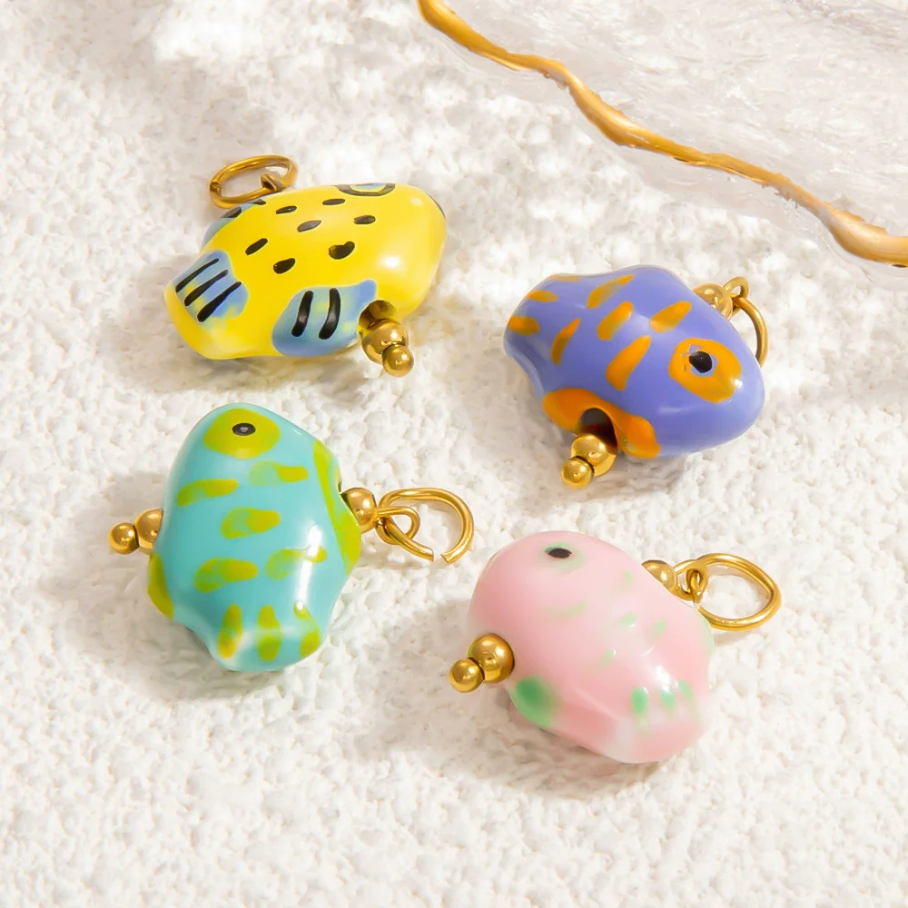 Stainless Steel Natural Stone Handmade Diy Jewelry Pendant And Earrings Accessories With Electroplating Fashion And Minimalist Style - Image 3