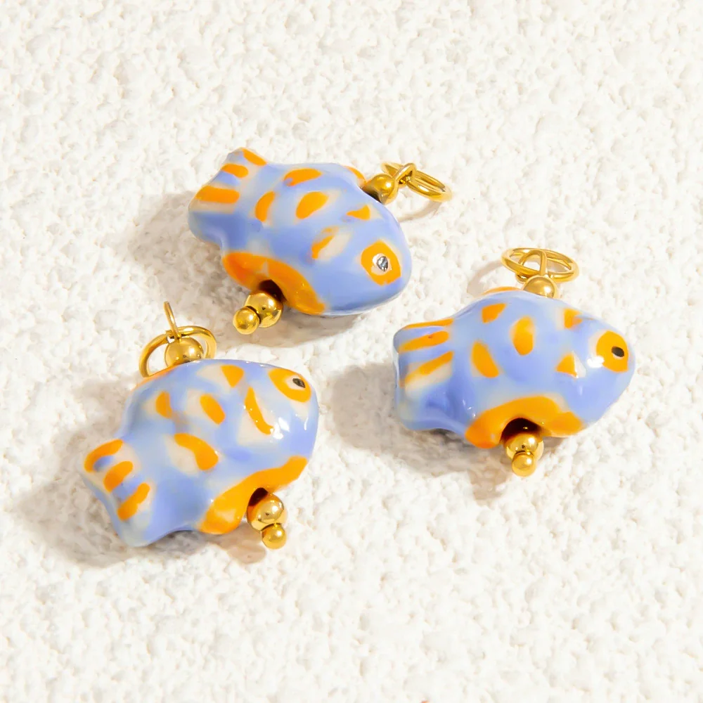 Stainless Steel Natural Stone Handmade Diy Jewelry Pendant And Earrings Accessories With Electroplating Fashion And Minimalist Style - Image 4