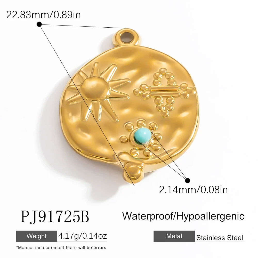 Stainless Steel Natural Stone Pendant Necklace Jewelry Accessories Elegant Minimalist Electroplated - Image 8