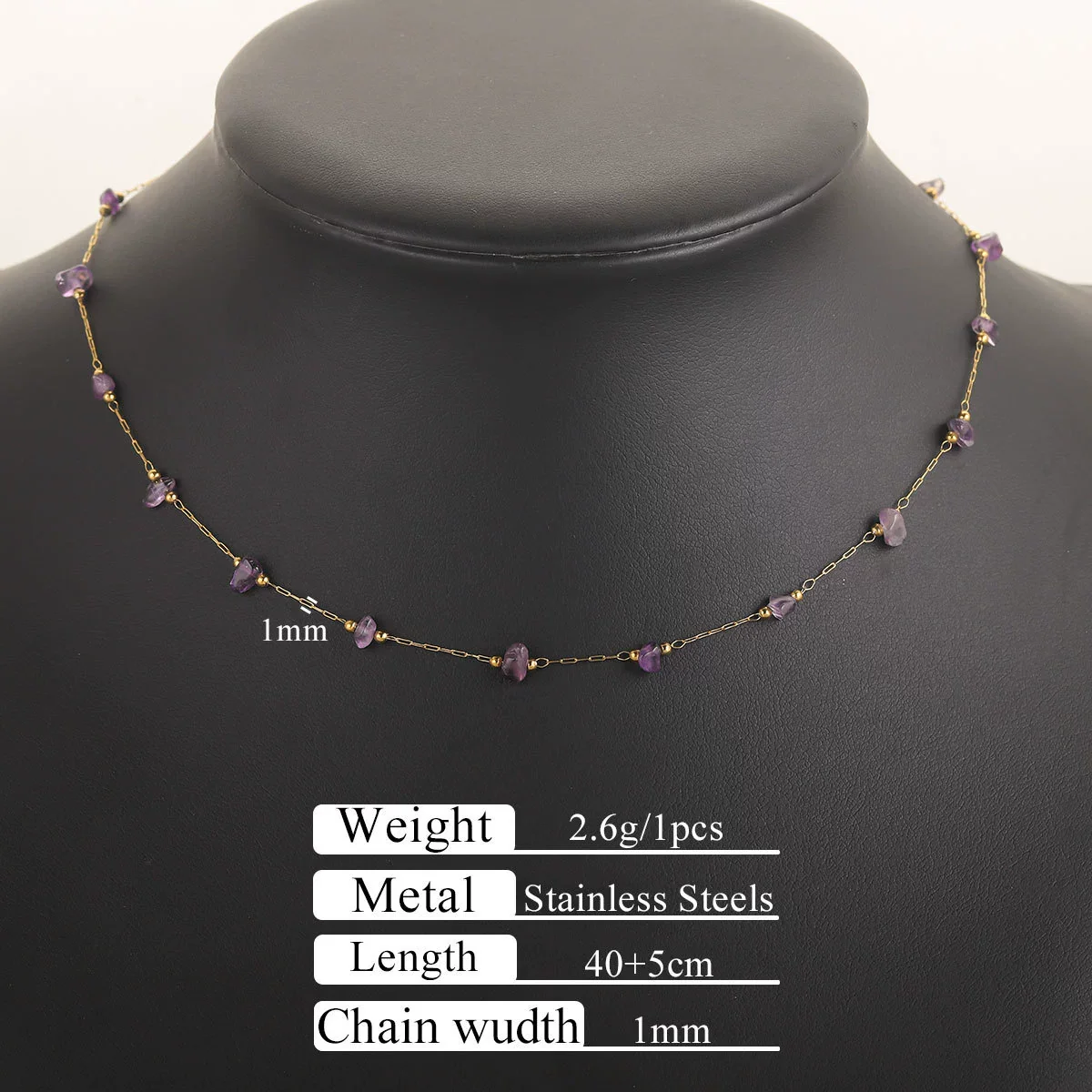 Stainless Steel Natural Stone Totem Bracelet Necklace Electroplated Fashion Small Fresh Simple Diy Handmade - Image 12