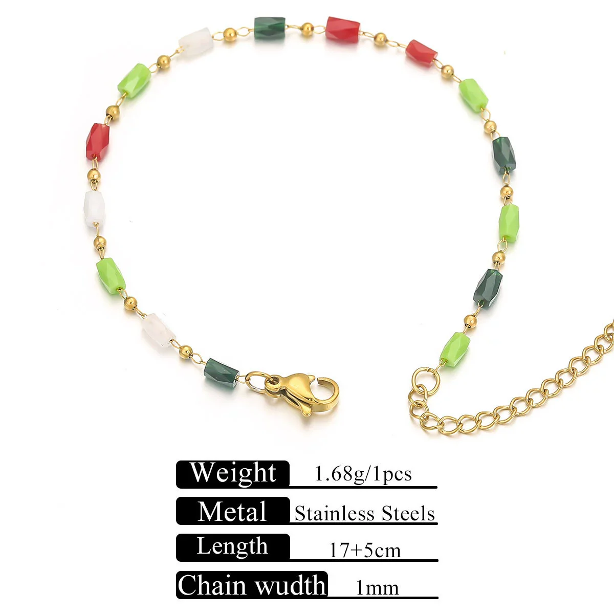 Stainless Steel Natural Stone Totem Bracelet Necklace Electroplated Fashion Small Fresh Simple Diy Handmade - Image 17