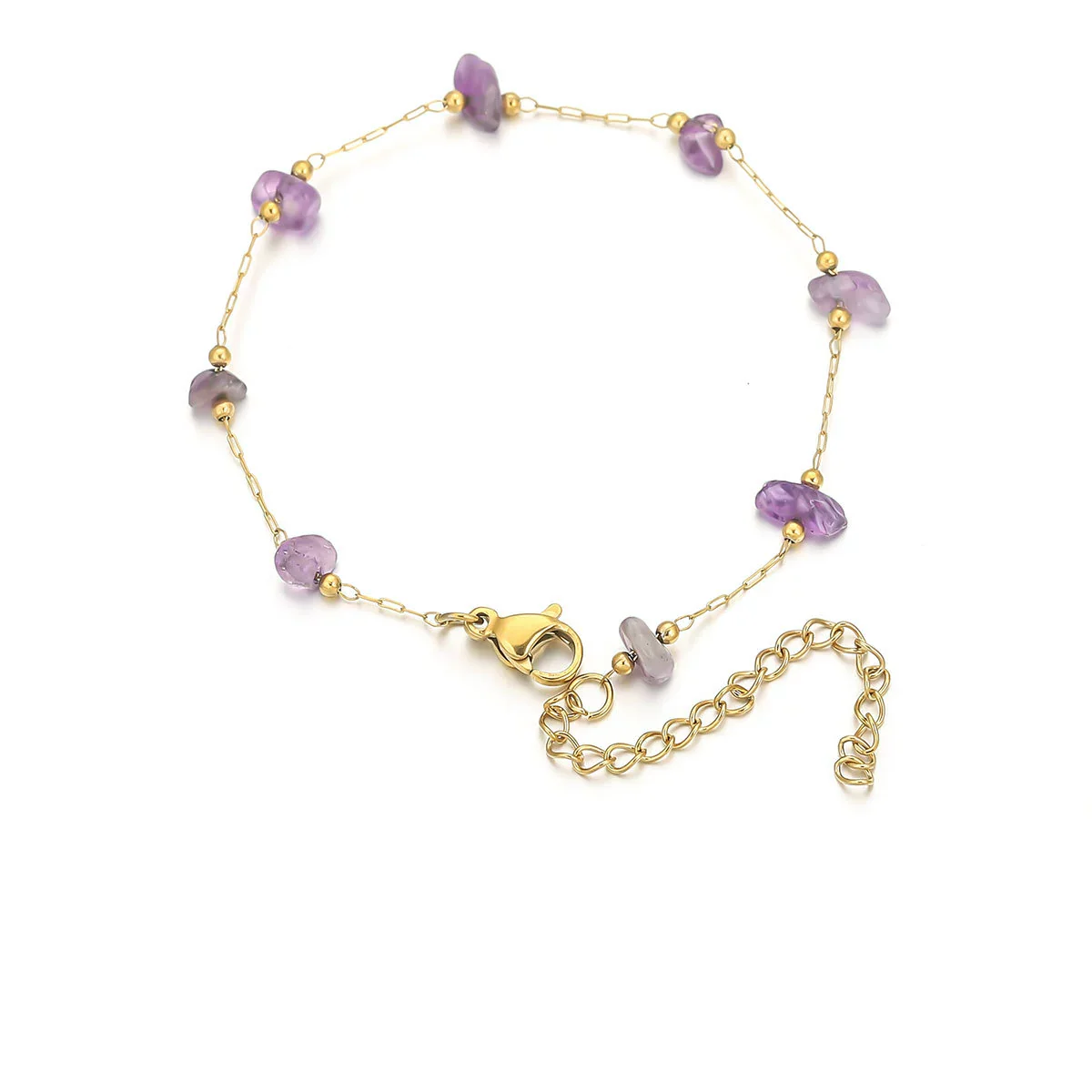 Stainless Steel Natural Stone Totem Bracelet Necklace Electroplated Fashion Small Fresh Simple Diy Handmade - Image 5