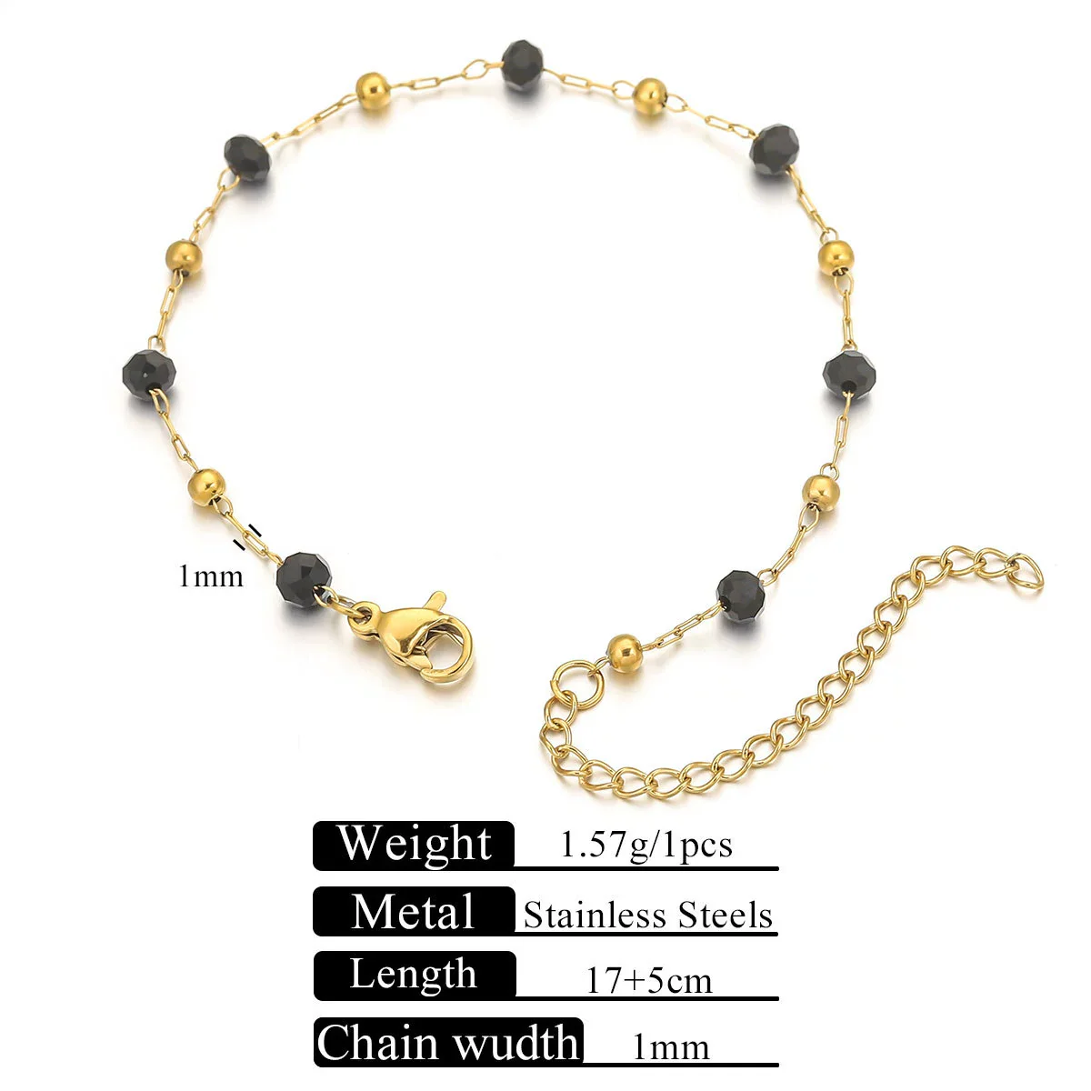 Stainless Steel Natural Stone Totem Bracelet Necklace Electroplated Fashion Small Fresh Simple Diy Handmade - Image 9