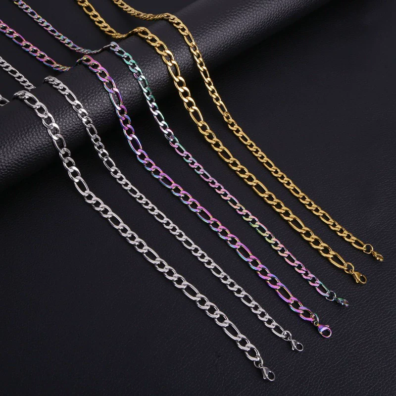 Stainless Steel Nk Chain Cuban Necklace With Geometric Style And Vacuum Colorpreserving Electroplating - Image 2