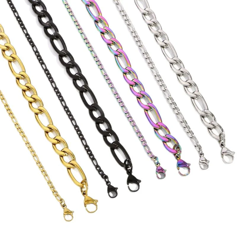 Stainless Steel Nk Chain Cuban Necklace With Geometric Style And Vacuum Colorpreserving Electroplating - Image 5