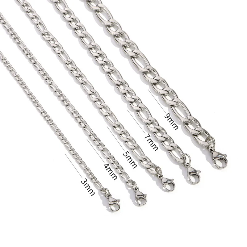 Stainless Steel Nk Chain Cuban Necklace With Geometric Style And Vacuum Colorpreserving Electroplating - Image 6