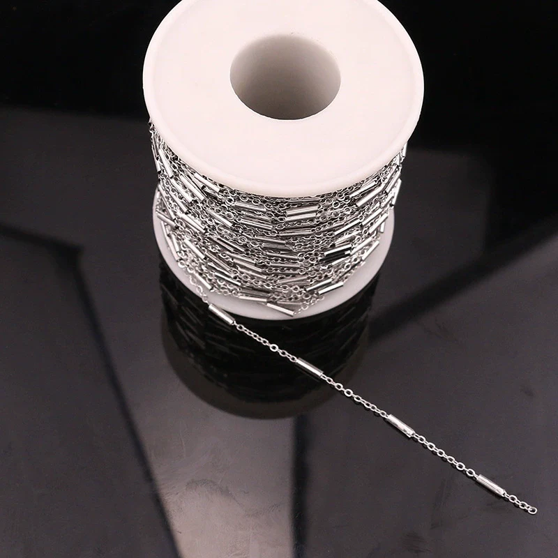 Stainless Steel O Shaped Chain Necklace Diy Accessories Handmade Jewelry With Electroplating Treatment - Image 3