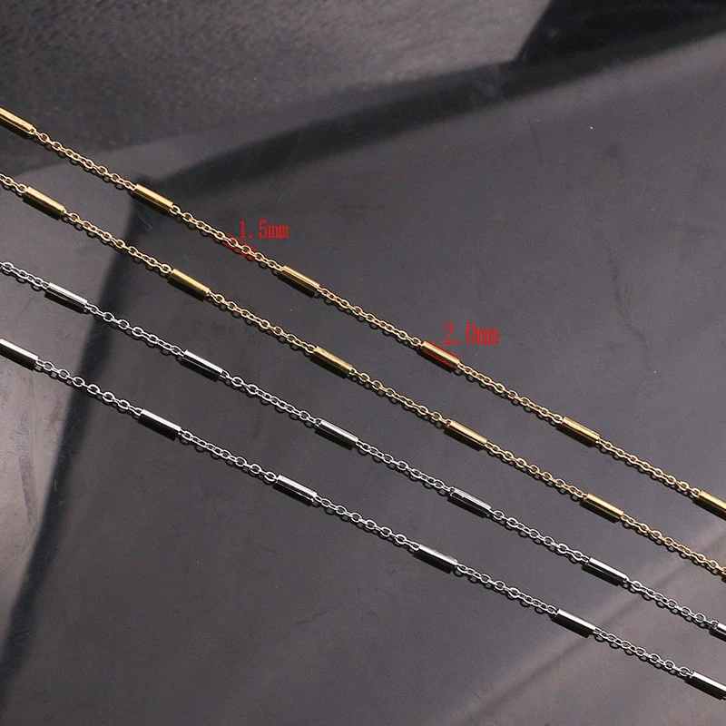 Stainless Steel O Shaped Chain Necklace Diy Accessories Handmade Jewelry With Electroplating Treatment - Image 4