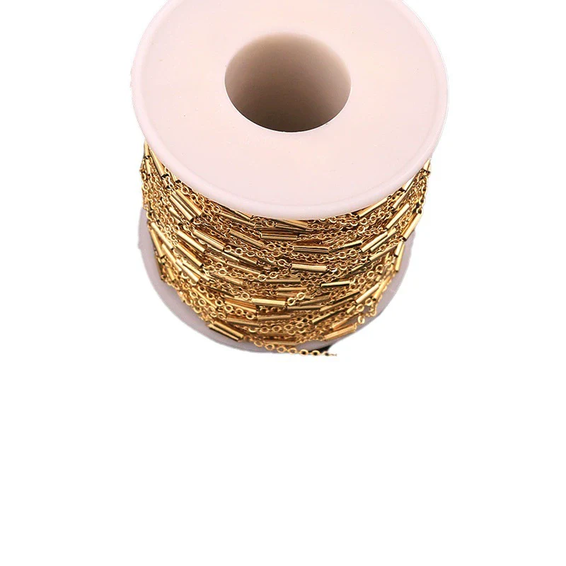 Stainless Steel O Shaped Chain Necklace Diy Accessories Handmade Jewelry With Electroplating Treatment - Image 5