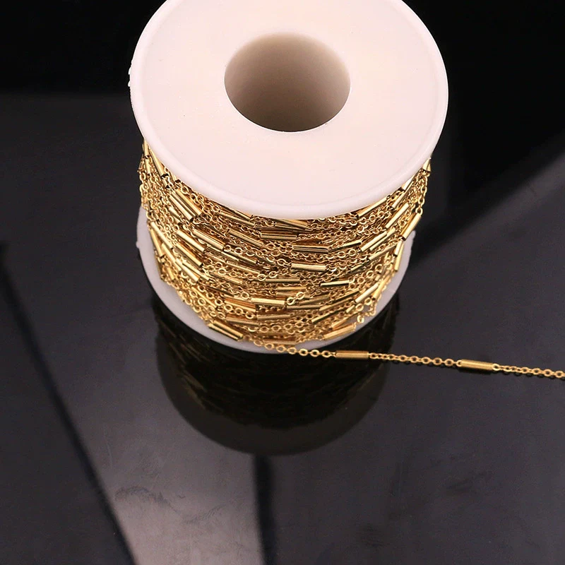 Stainless Steel O Shaped Chain Necklace Diy Accessories Handmade Jewelry With Electroplating Treatment - Image 6
