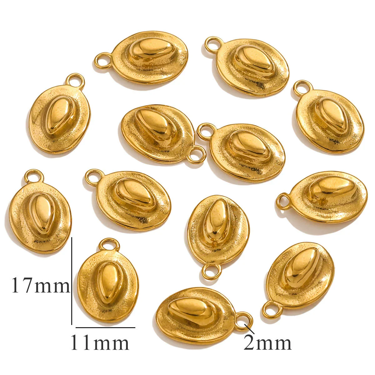 Stainless Steel Ocean Life 3D Denim Hat Pendant Electroplated Diy Bracelet Necklace Bag Hanging Pendant - Image 4