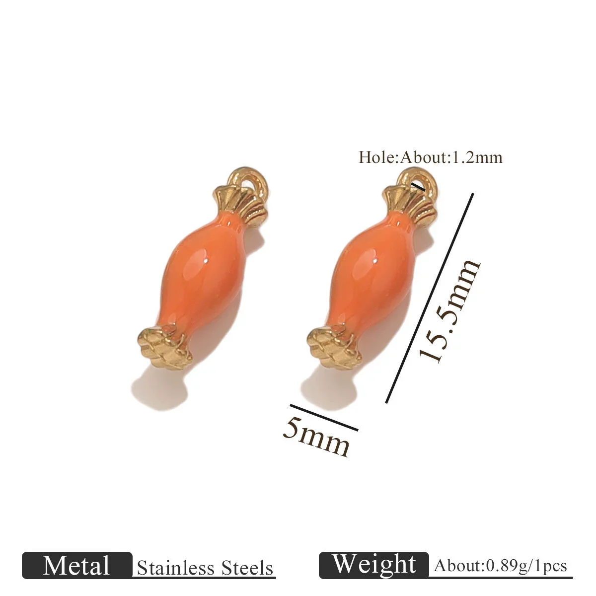 Stainless Steel Oil Dripping Dolphin Flower Shell Pendant Jewelry Accessories - Image 10