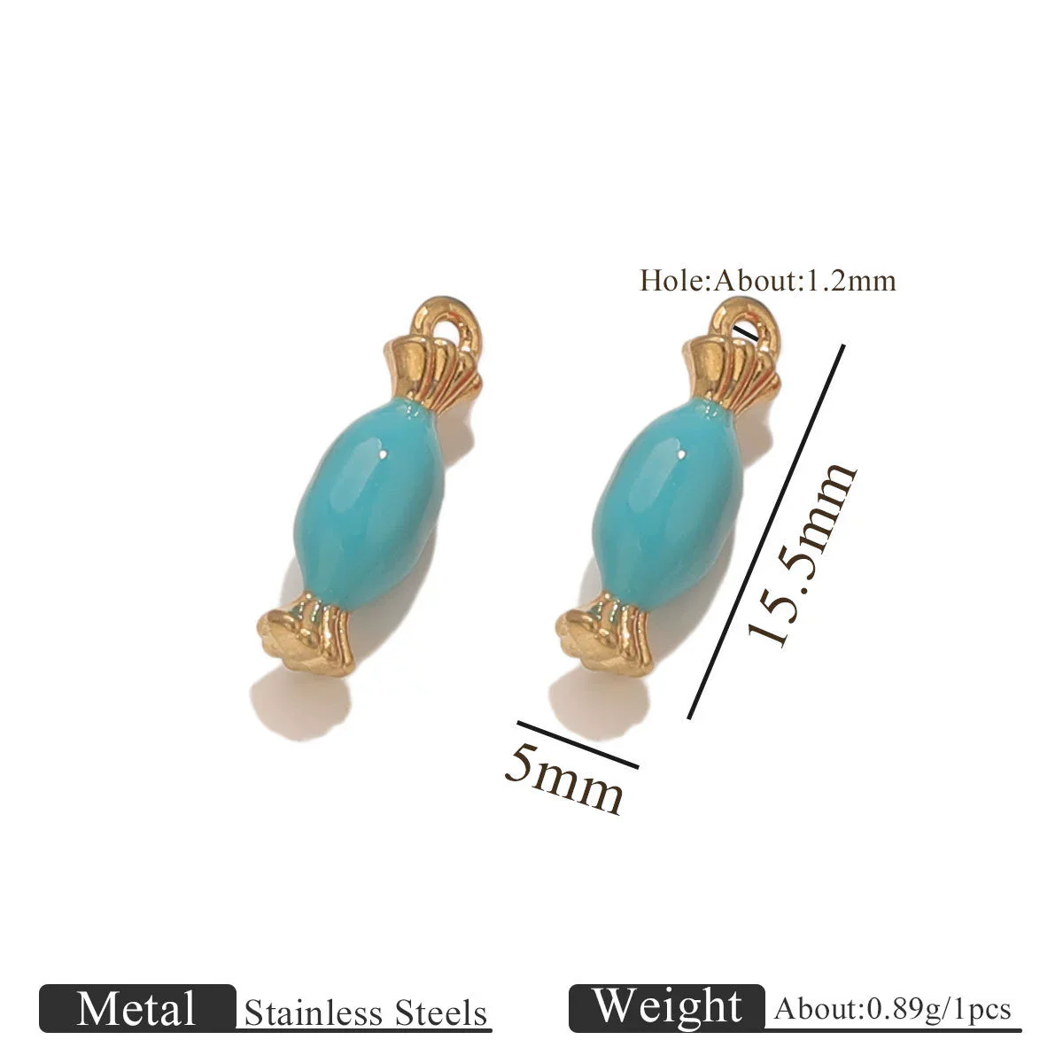 Stainless Steel Oil Dripping Dolphin Flower Shell Pendant Jewelry Accessories - Image 12
