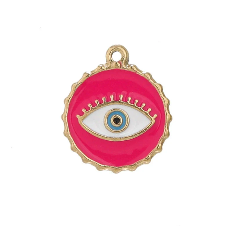 Stainless Steel Oil Dripping Eye Pendant Vintage Necklace Jewelry Accessories Electroplated - Image 4