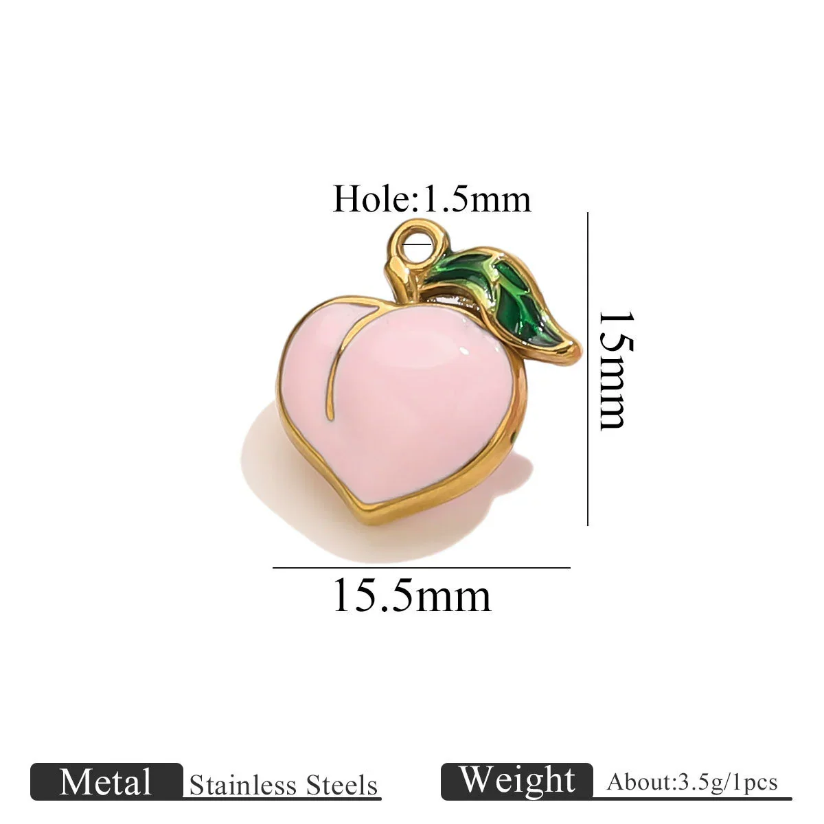 Stainless Steel Oil Dripping Fruit Pendant Jewelry Necklace Bracelet With Strawberry Banana Apple Shapes - Image 14