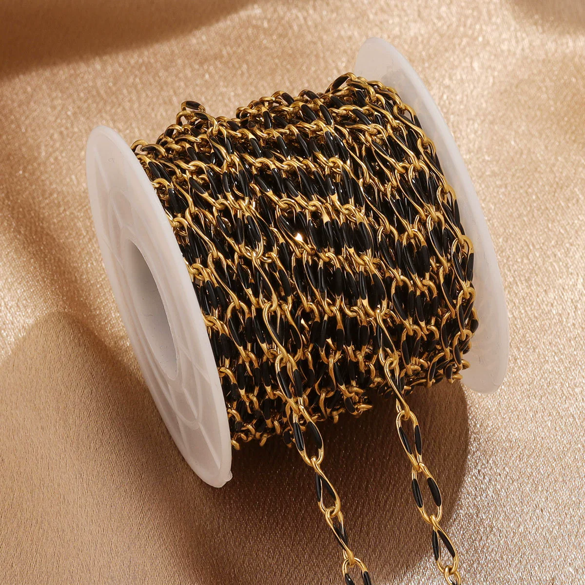 Stainless Steel Oil Dripping Twisted Oval Chain Titanium Steel Vacuum Electroplated Gold Chain For Necklace And Bracelet - Image 10