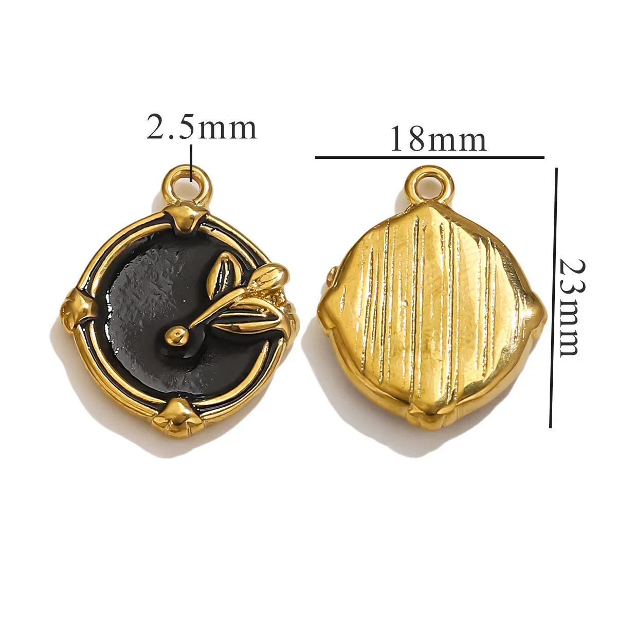 Stainless Steel Oil Drop And Flower Pearls Pendant Necklace Bracelet Accessories - Image 15