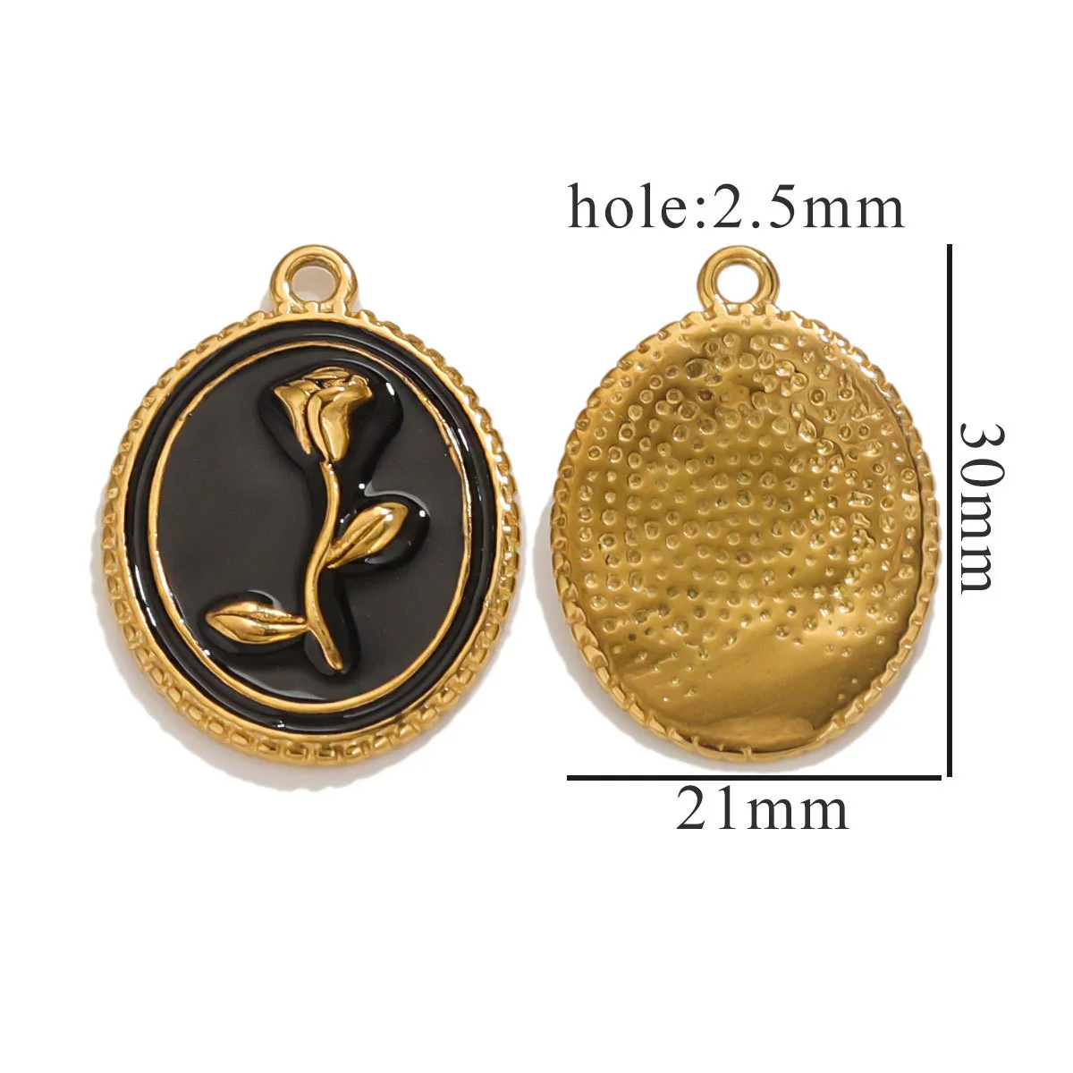 Stainless Steel Oil Drop And Flower Pearls Pendant Necklace Bracelet Accessories - Image 41