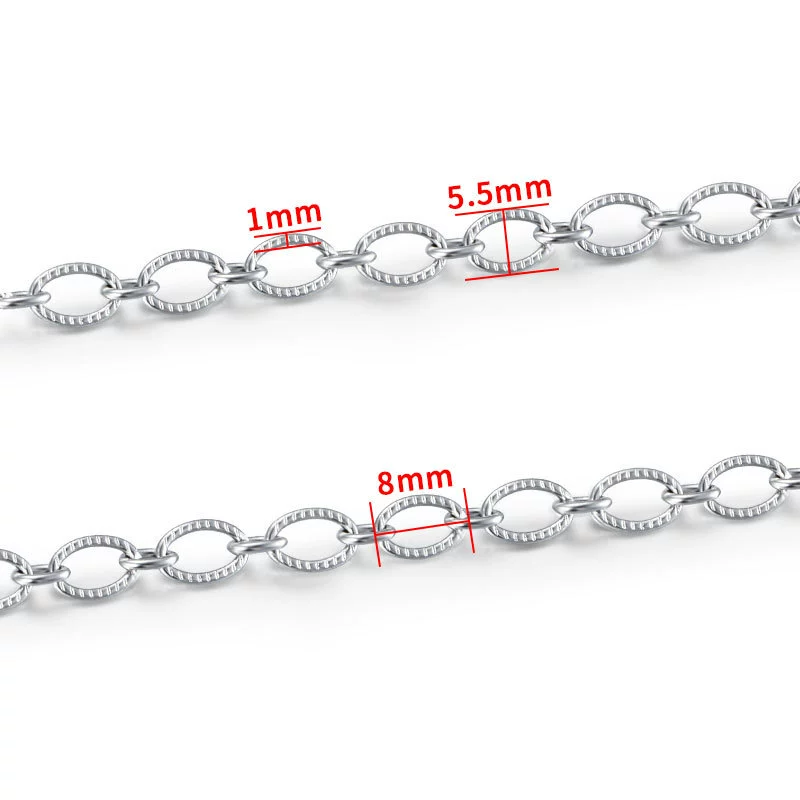 Stainless Steel Oshaped Cross Chain Jewelry Chain Electrolytic Brightening Diy Necklace Bracelet - Image 2