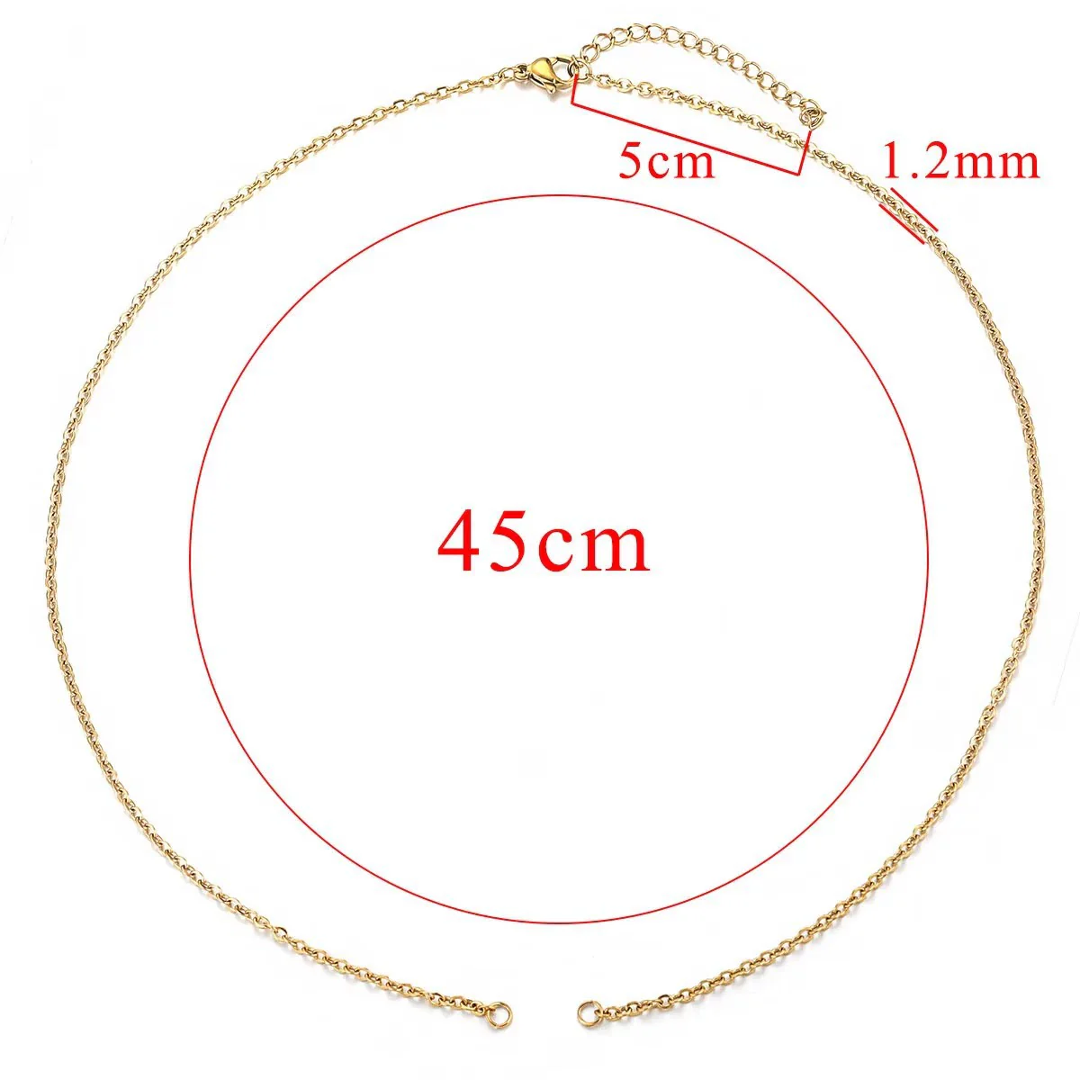 Stainless Steel Oshaped Cross Half Chain Broken Cuban Chain Hanging Double Ring Chain Cartoon Geometric Diy Jewelry Accessories Necklace With Electroplating - Image 9