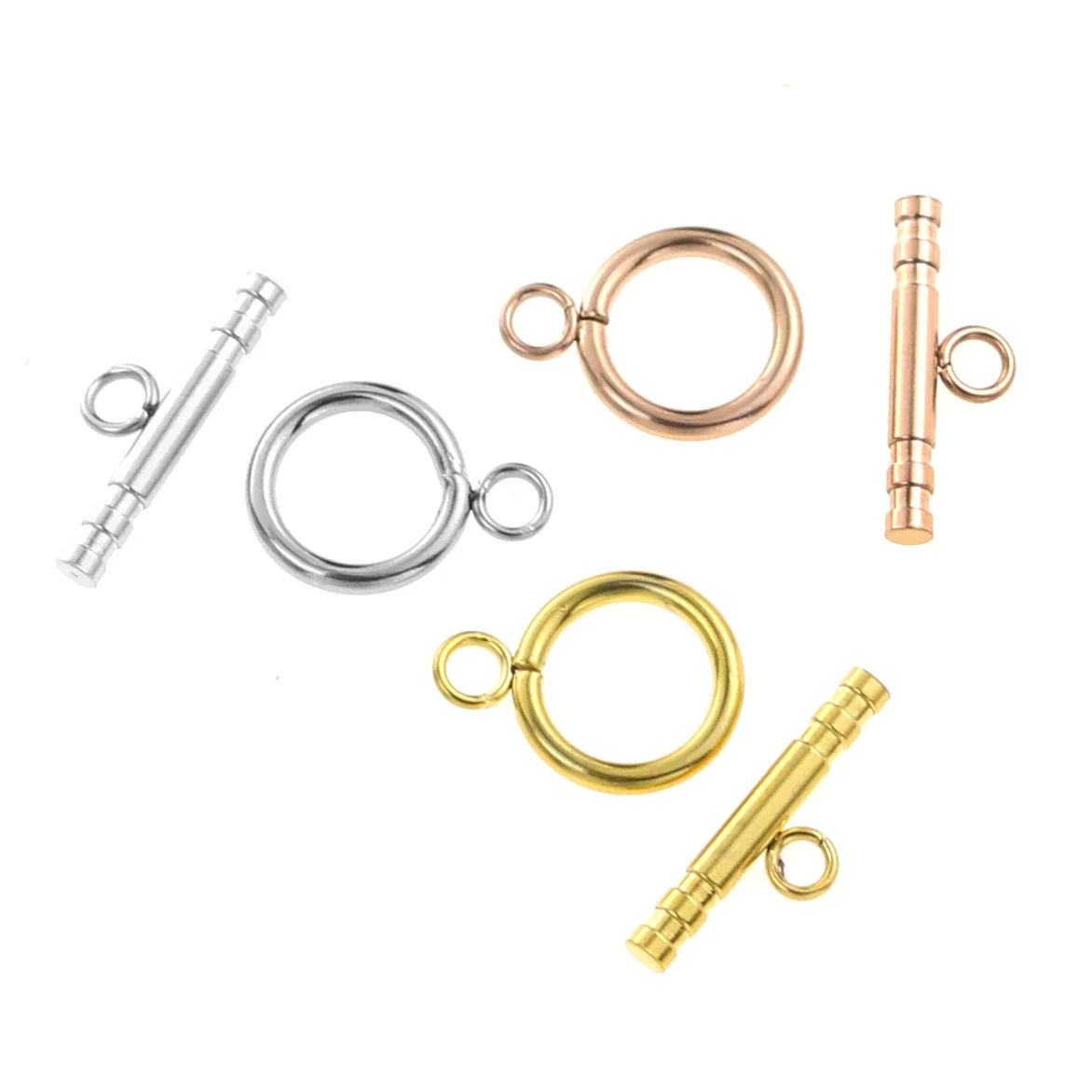 Stainless Steel Ot Stick Jewelry Connection Buckle Electroplated Totem Bracelet Necklace Jewelry Accessories