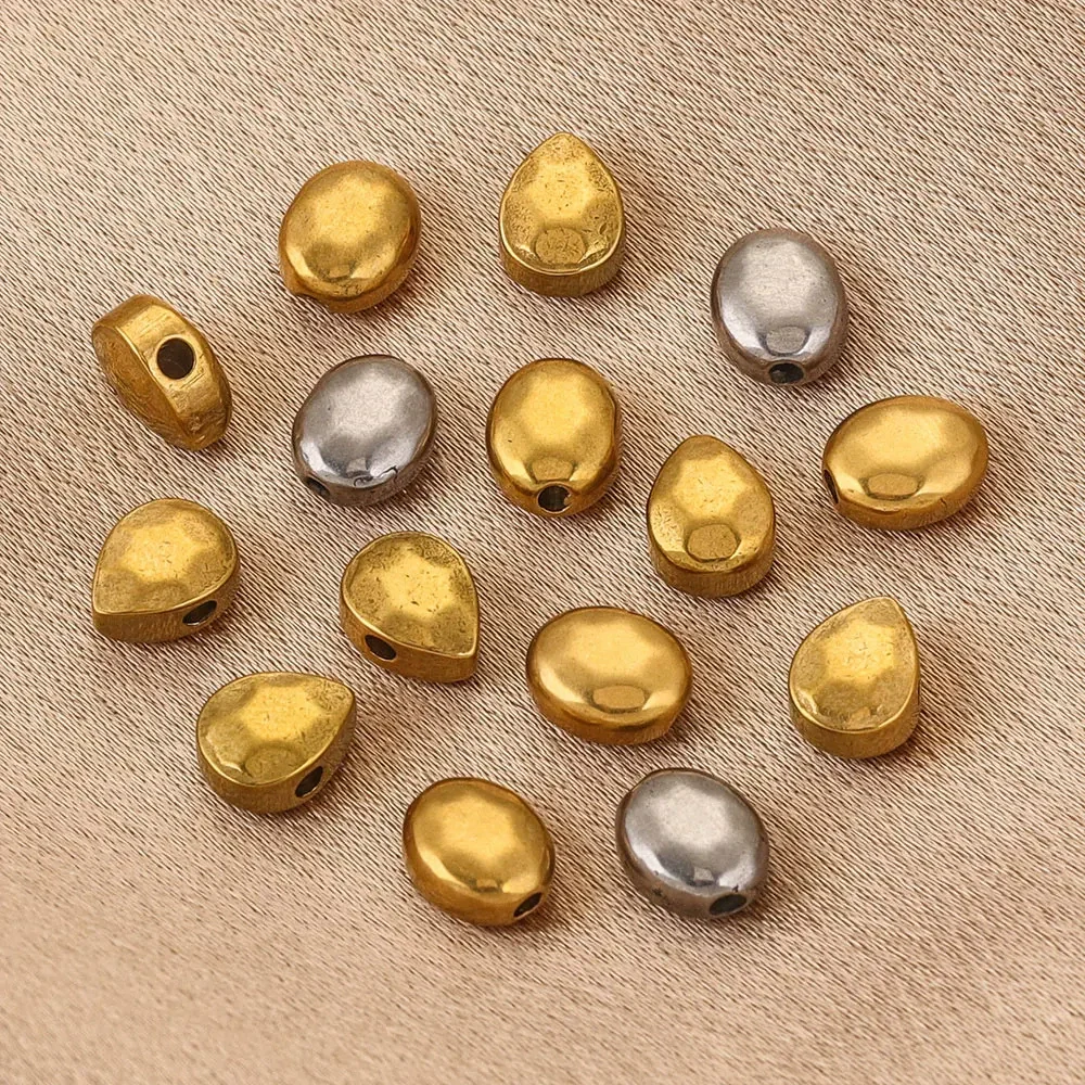 Stainless Steel Oval Drop And Curved Electroplated Spacer And Positioning Beads For Diy Jewelry Accessories - Image 2