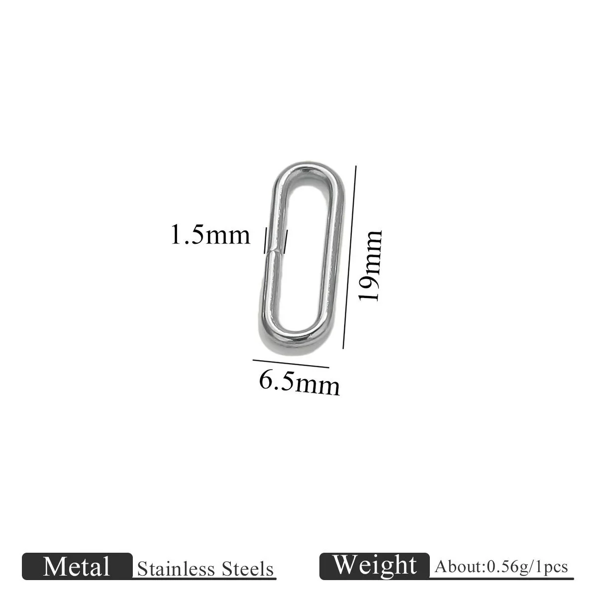 Stainless Steel Oval Melon Seed Jewelry Buckle Necklace Diy Handmade Electroplated Semi Finished Pendant Jewelry Accessories - Image 11