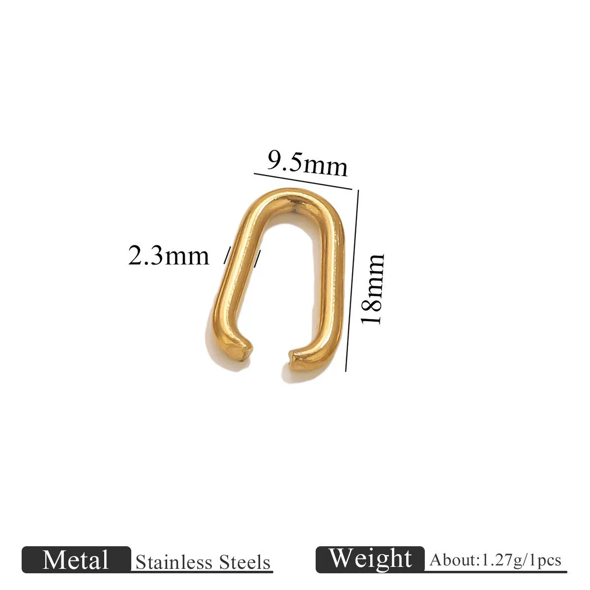 Stainless Steel Oval Melon Seed Jewelry Buckle Necklace Diy Handmade Electroplated Semi Finished Pendant Jewelry Accessories - Image 12