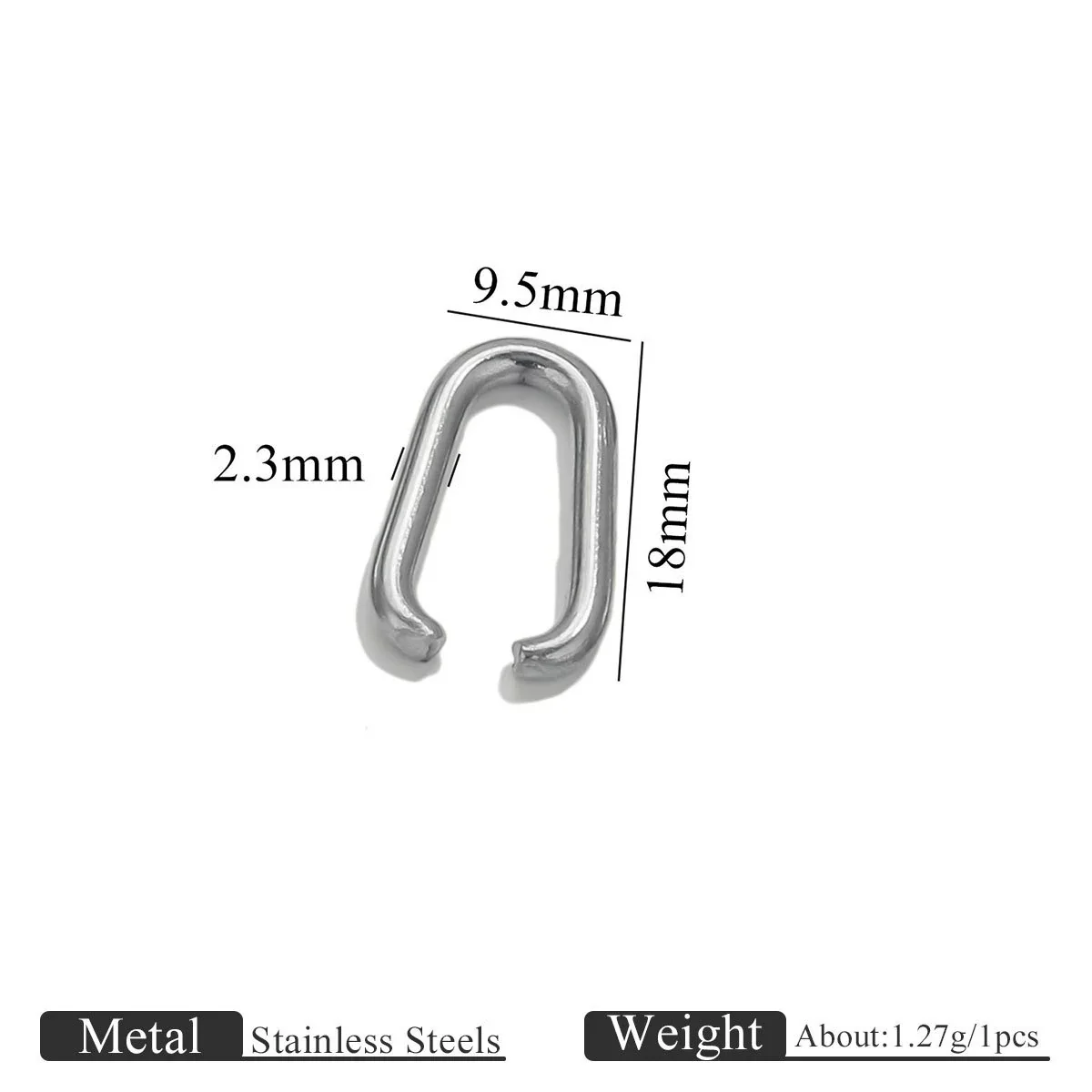 Stainless Steel Oval Melon Seed Jewelry Buckle Necklace Diy Handmade Electroplated Semi Finished Pendant Jewelry Accessories - Image 13