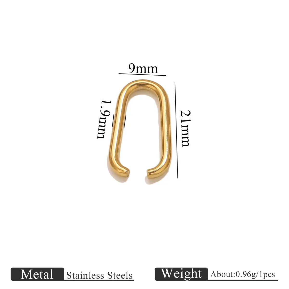 Stainless Steel Oval Melon Seed Jewelry Buckle Necklace Diy Handmade Electroplated Semi Finished Pendant Jewelry Accessories - Image 14